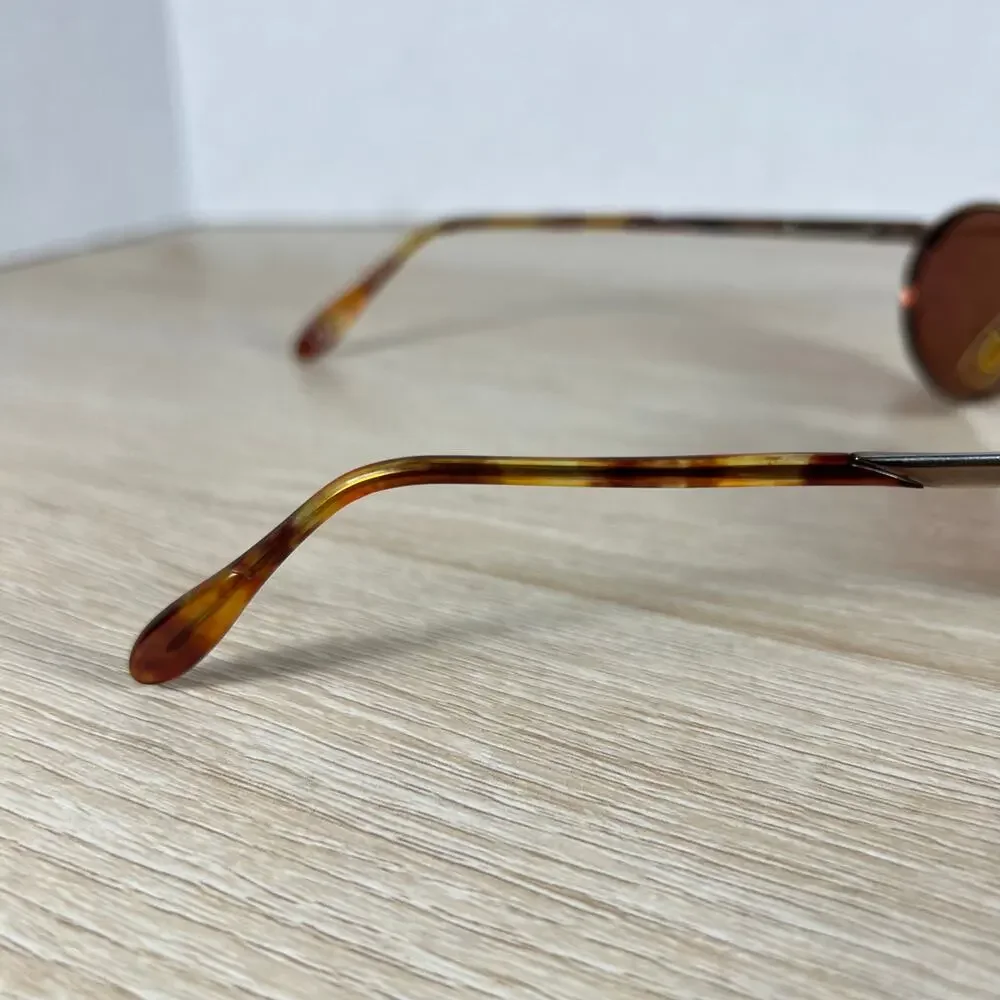 Vintage Serengeti 6412 Sunglasses Red Tinted Lenses Japan Oval Metal